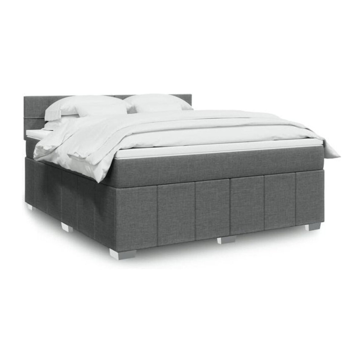 Vidaxl Boxspringbett mit Matratze aus Stoff in Anthrazit B/T/H: 180 x 200 x 100,5 cm - Bild 1