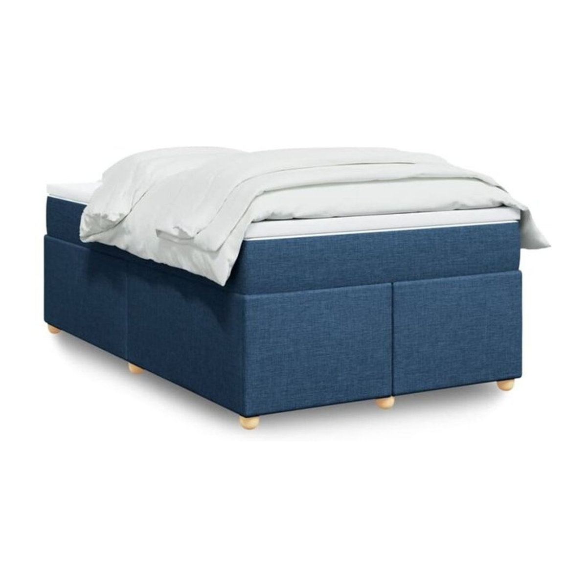 vidaxl Boxspringbett mit Matratze aus Stoff in Blau B/T/H: 120 x 190 x 46 cm - Bild 1