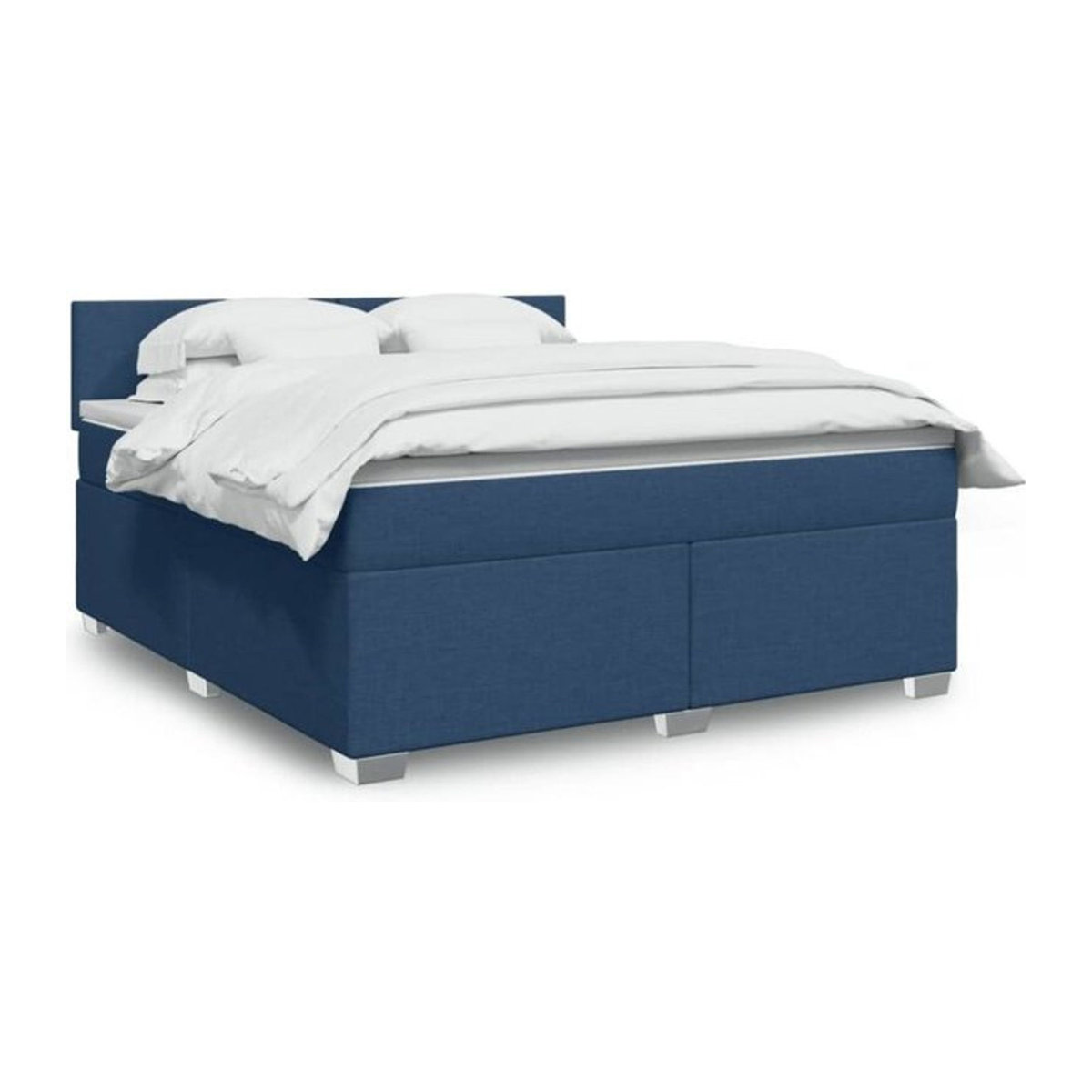 Vidaxl Boxspringbett mit Matratze aus Stoff in Blau, B/T/H: 180 x 200 x 100,5 cm - Bild 1