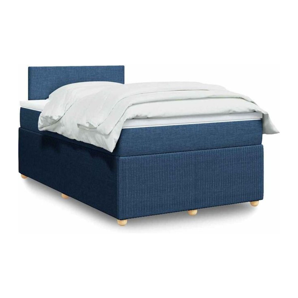 Vidaxl Boxspringbett mit Matratze aus Stoff in Blau, B/T/H: 190 x 120 x 100,5 cm - Bild 1