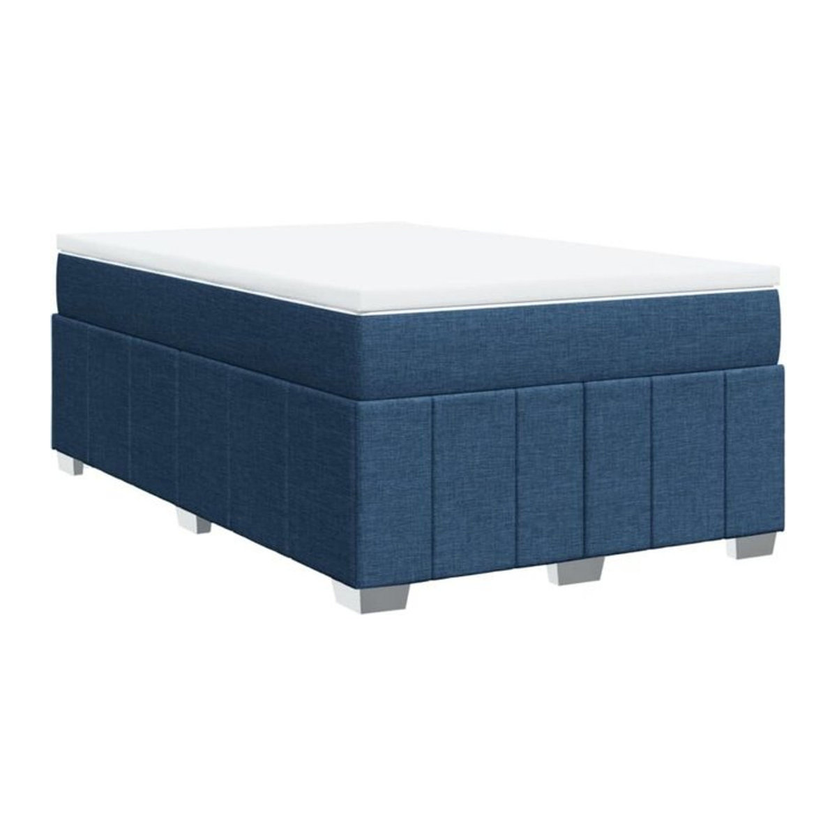Vidaxl Boxspringbett mit Matratze aus Stoff in Blau, B/T/H: 200 x 120 x 46 cm - Bild 1
