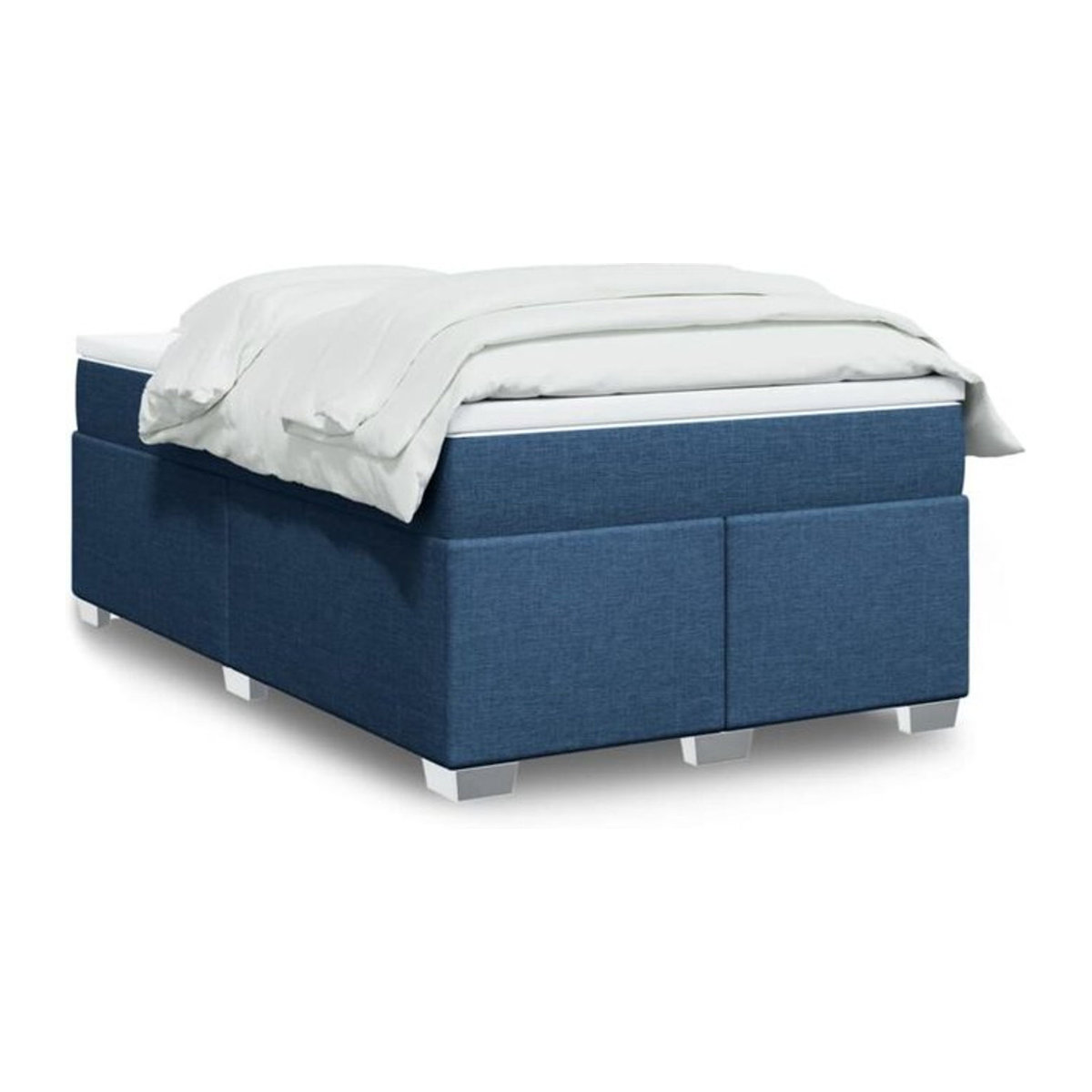 Vidaxl Boxspringbett mit Matratze aus Stoff in Blau, Modernes Design, B/T/H: 190 x 120 x 46 cm - Bild 1