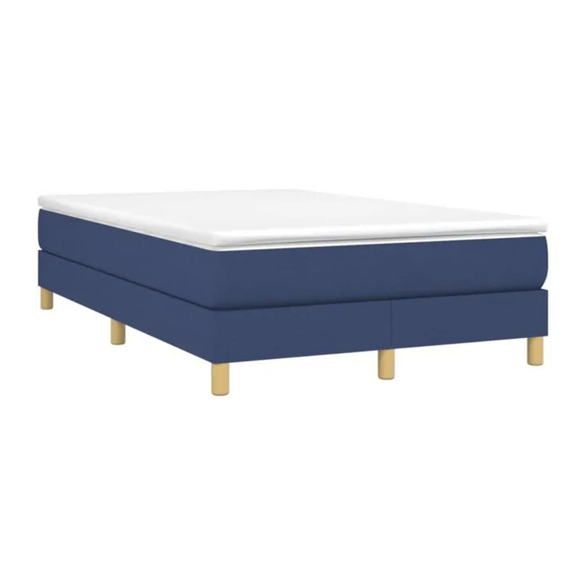 Vidaxl Boxspringbett mit Matratze aus Stoff in Blau und Weiß, B/T/H: 190 x 120 x 25 cm - Bild 1