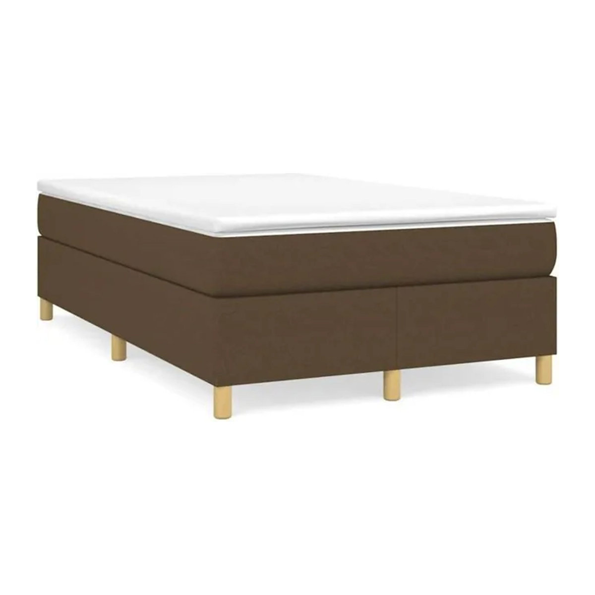 Vidaxl Boxspringbett mit Matratze aus Stoff in Braun, B/T/H: 120 x 190 cm - Bild 1