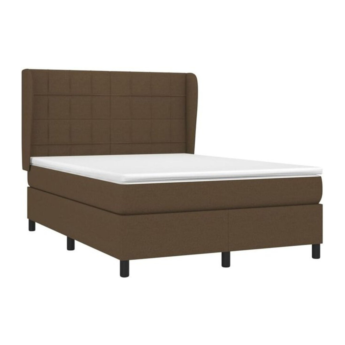 vidaxl Boxspringbett mit Matratze aus Stoff in Braun B/T/H: 140 x 190 cm - Bild 1