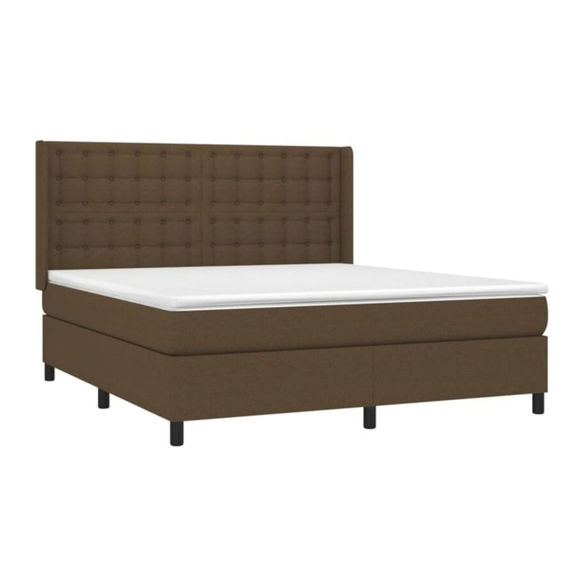 Vidaxl Boxspringbett mit Matratze aus Stoff in Braun, B/T/H: 180 x 200 x 118 cm - Bild 1