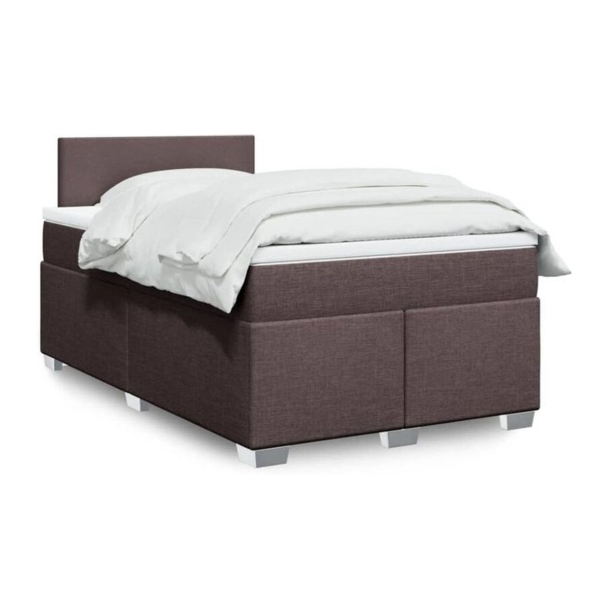 Vidaxl Boxspringbett mit Matratze aus Stoff in Braun, B/T/H: 190 x 120 x 100,5 cm - Bild 1