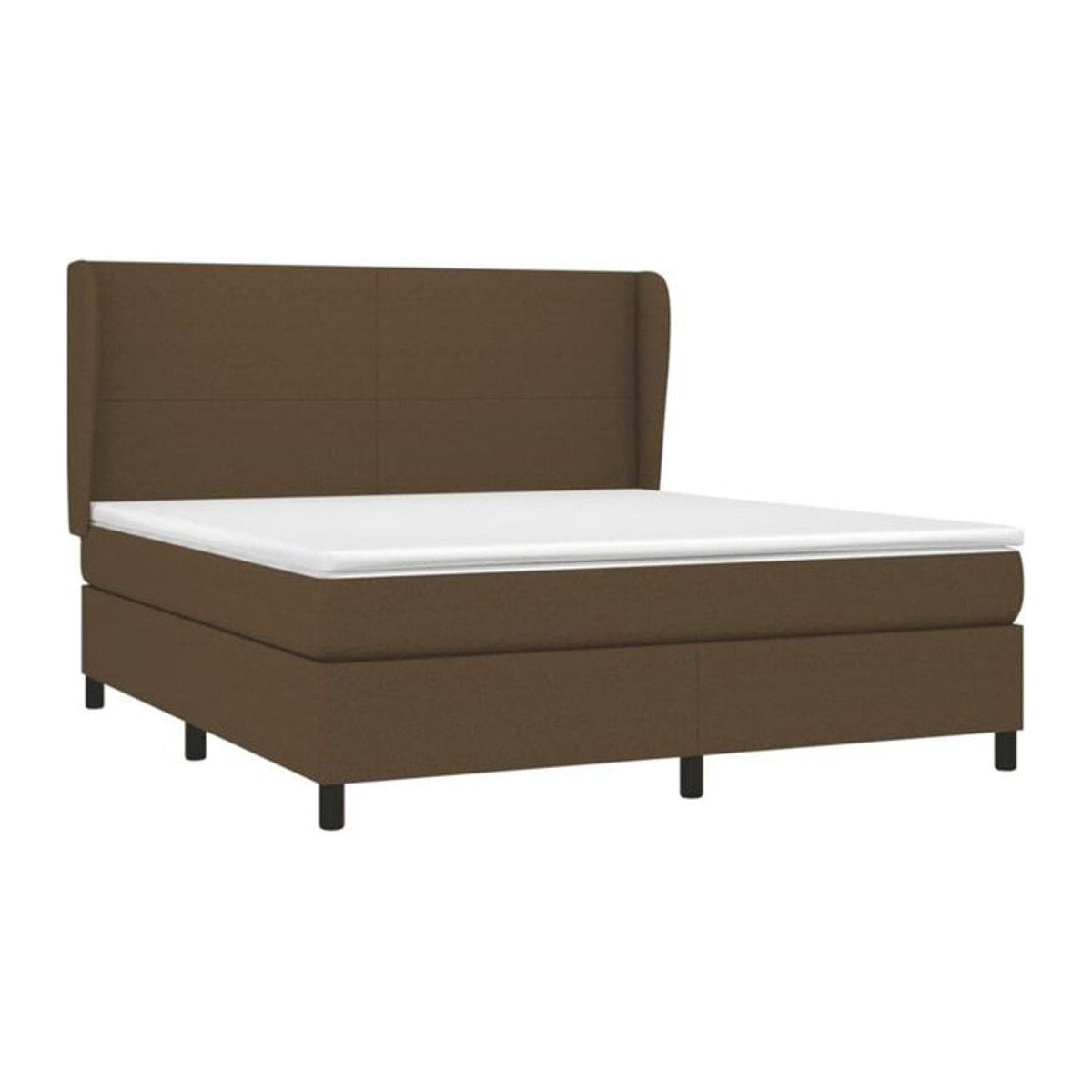 Vidaxl Boxspringbett mit Matratze aus Stoff in Braun und Weiß, B/T/H: 180 x 200 cm - Bild 1