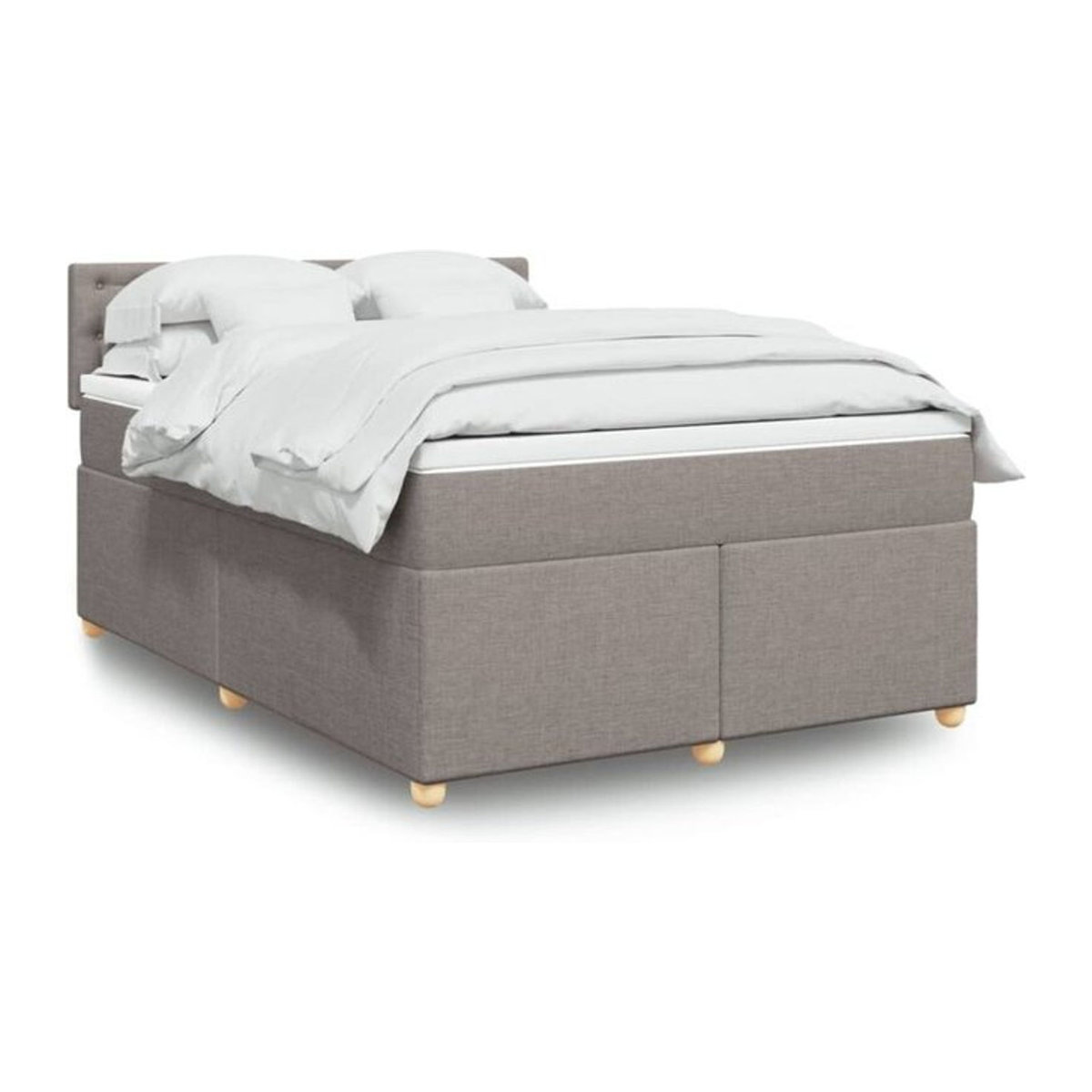 Vidaxl Boxspringbett mit Matratze aus Stoff in Taupe Meliert B/T/H: 140 x 200 cm - Bild 1