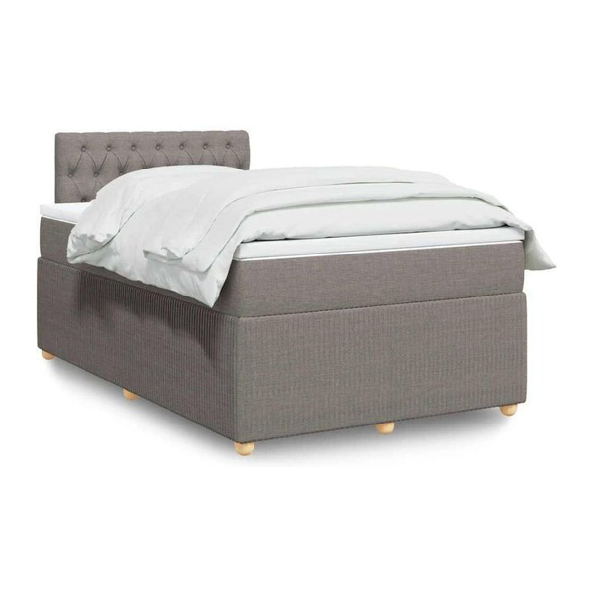 vidaxl Boxspringbett mit Matratze aus Stoff in Taupe meliert B/T/H: 190 x 120 x 100,5 cm - Bild 1