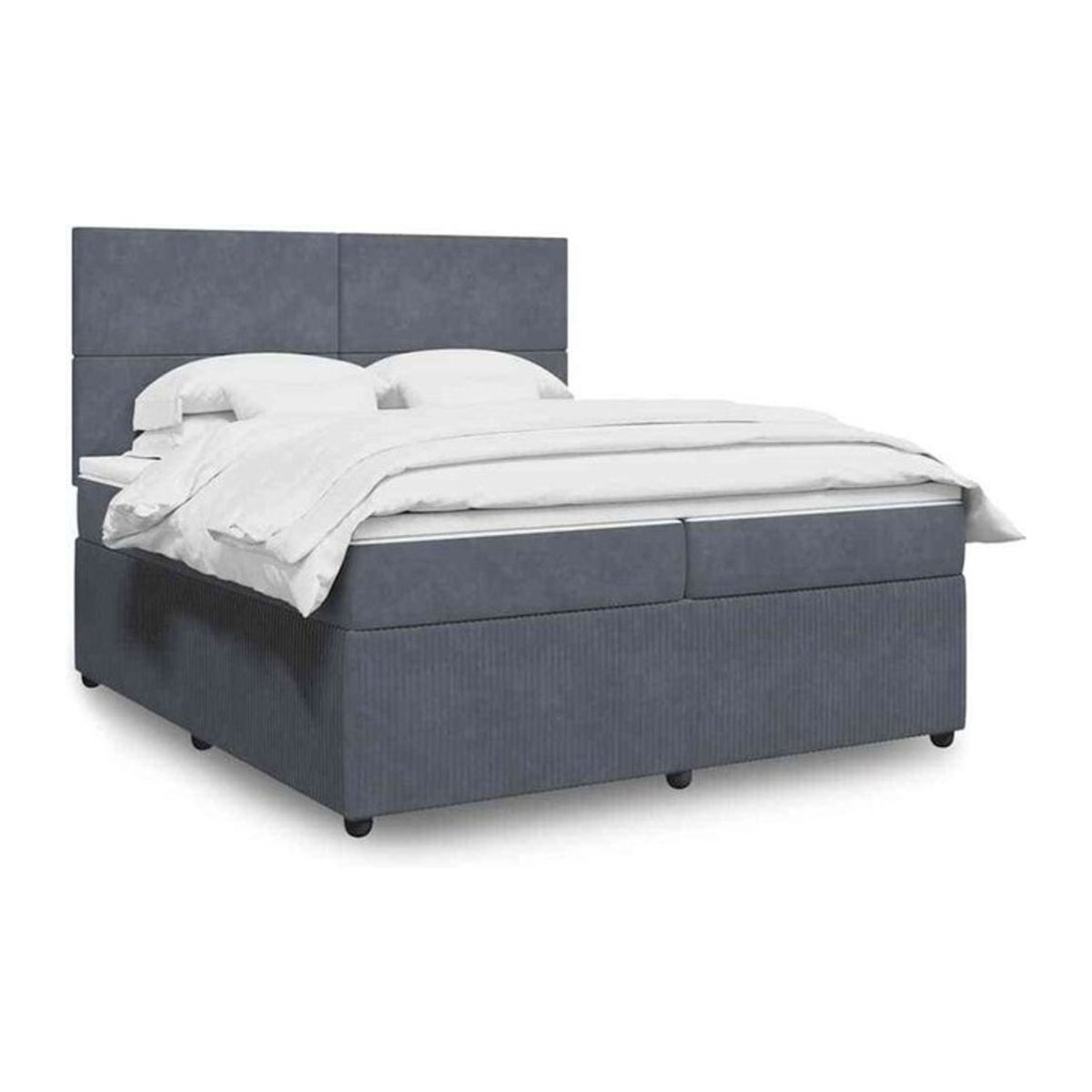 Vidaxl Boxspringbett mit Matratze in Anthrazit aus Samt B/T/H: 200 x 200 x 150,5 cm - Bild 1