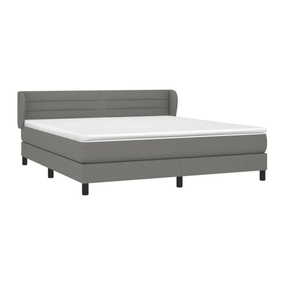 Vidaxl Boxspringbett mit Matratze in Anthrazit aus Stoff, B/T: 160 x 200 cm - Bild 1