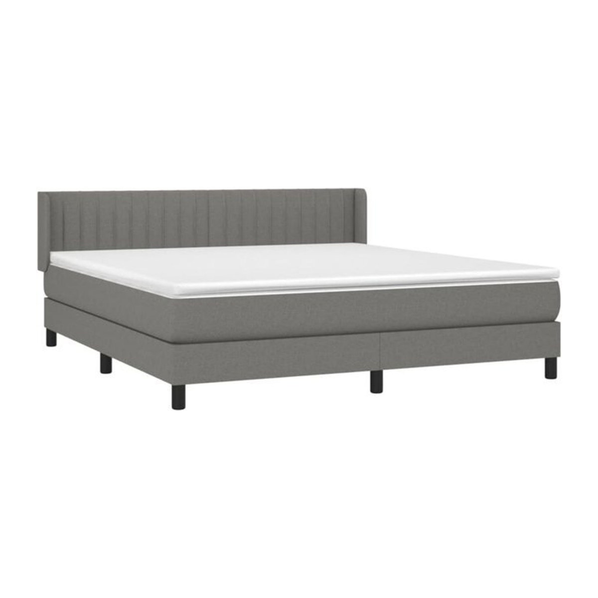 vidaxl Boxspringbett mit Matratze in Anthrazit aus Stoff, B/T: 180 x 200 cm - Bild 1