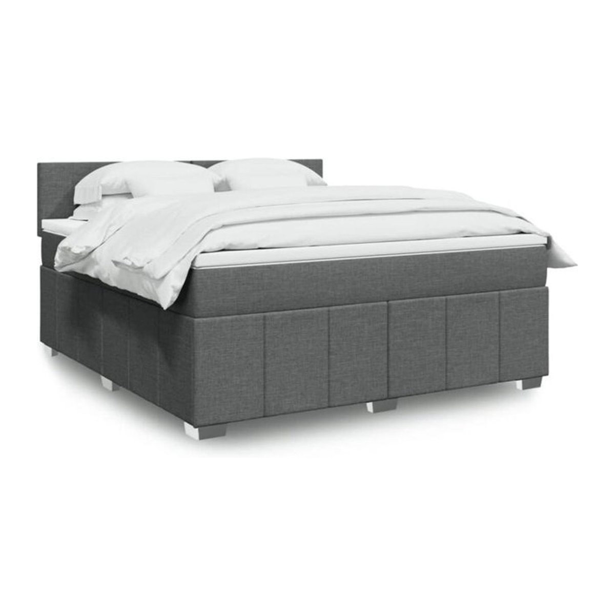 Vidaxl Boxspringbett mit Matratze in Anthrazit aus Stoff, B/T: 180 x 200 cm - Bild 1