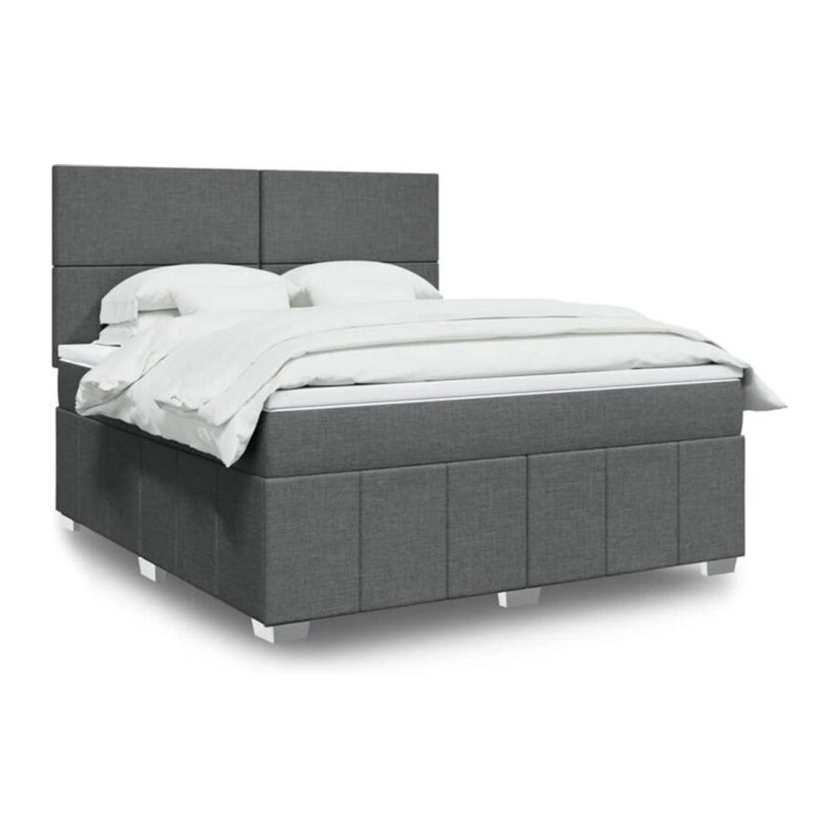 Vidaxl Boxspringbett mit Matratze in Anthrazit aus Stoff, B/T: 180 x 200 cm - Bild 1