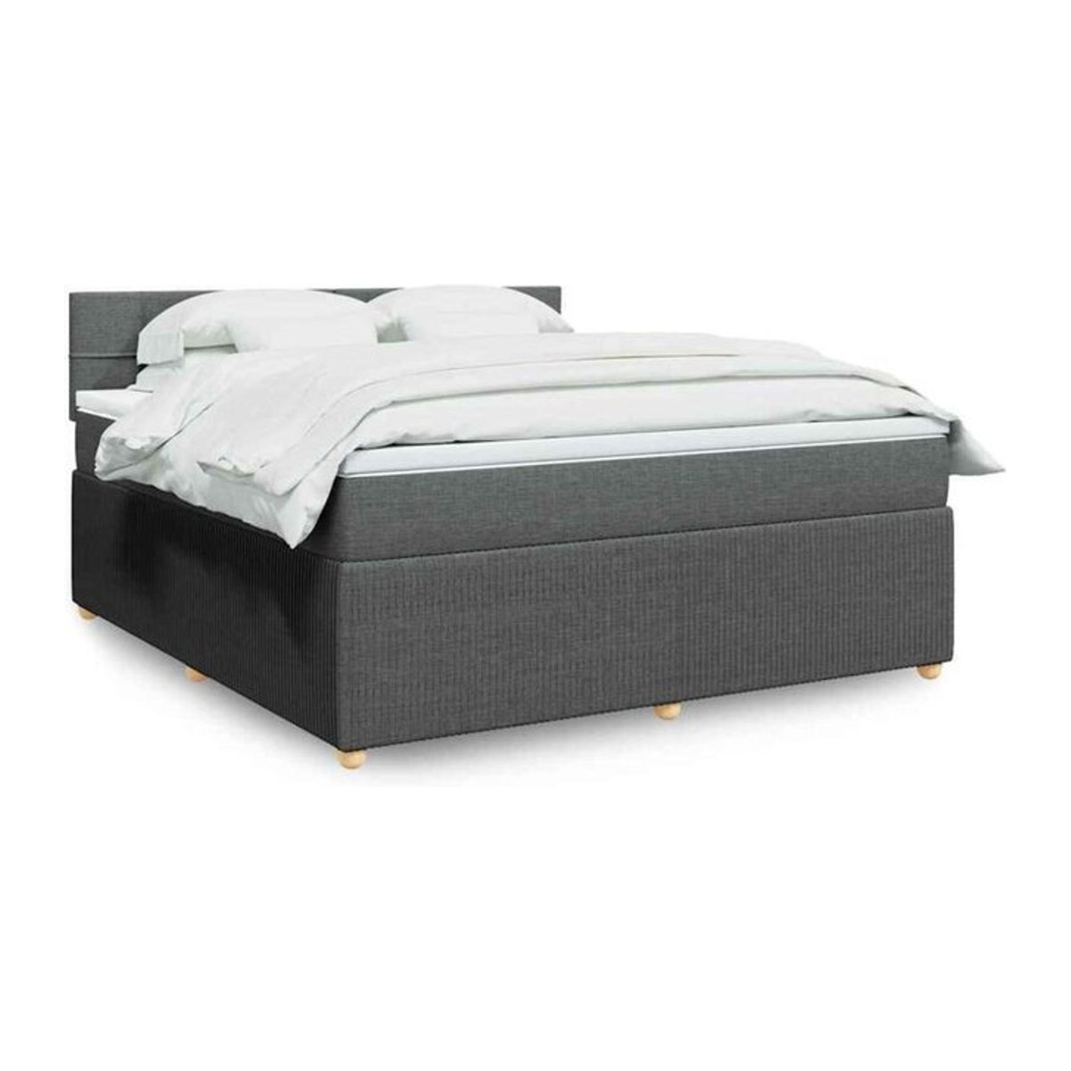 Vidaxl Boxspringbett mit Matratze in Anthrazit aus Stoff B/T/H: 180 x 200 x 100,5 cm - Bild 1