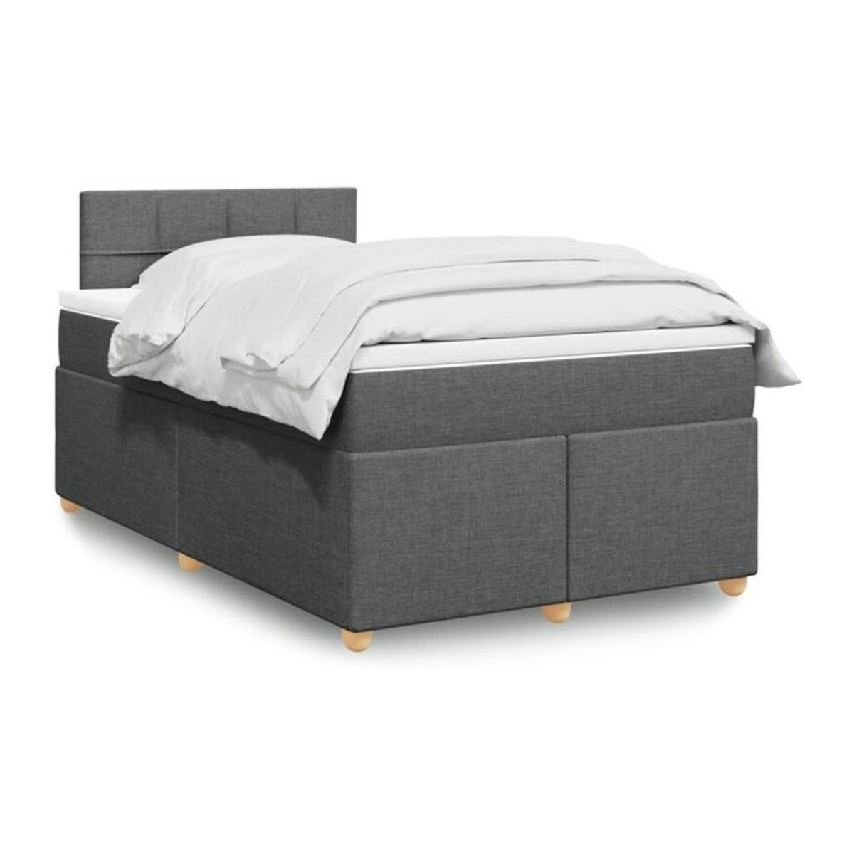 vidaxl Boxspringbett mit Matratze in Anthrazit Grau aus Stoff, B/T/H: 190 x 120 x 100,5 cm - Bild 1