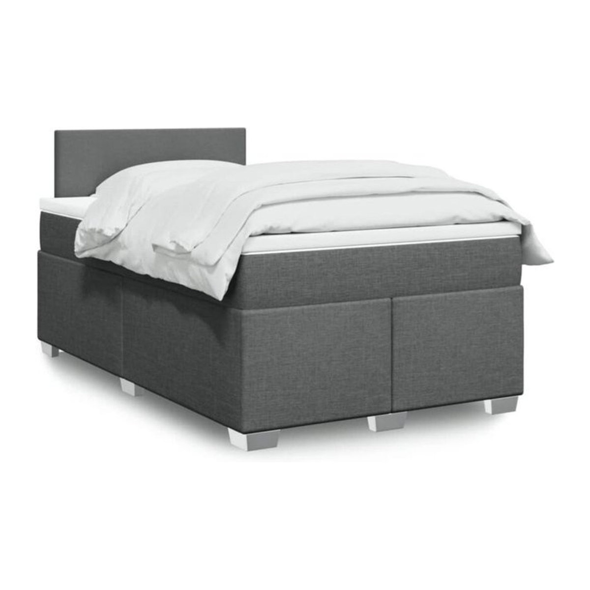 Vidaxl Boxspringbett mit Matratze in Anthrazit Grau aus Stoff B/T/H: 200 x 120 x 100,5 cm - Bild 1