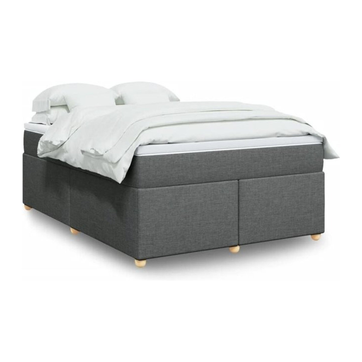 Vidaxl Boxspringbett mit Matratze in Anthrazit Grau aus Stoff, Modernes Design, B/T: 160 x 200 cm - Bild 1
