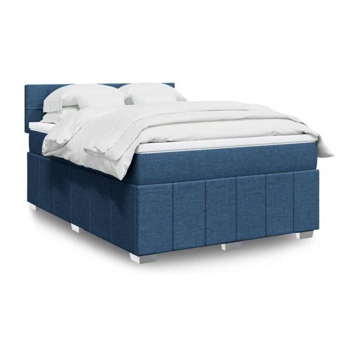 Vidaxl Boxspringbett mit Matratze in Blau aus Stoff, B/T: 160 x 200 cm - Bild 1