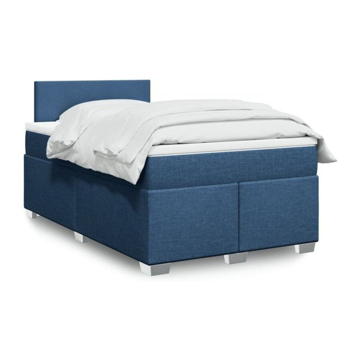 Vidaxl Boxspringbett mit Matratze in Blau aus Stoff, B/T/H: 190 x 120 x 100,5 cm - Bild 1