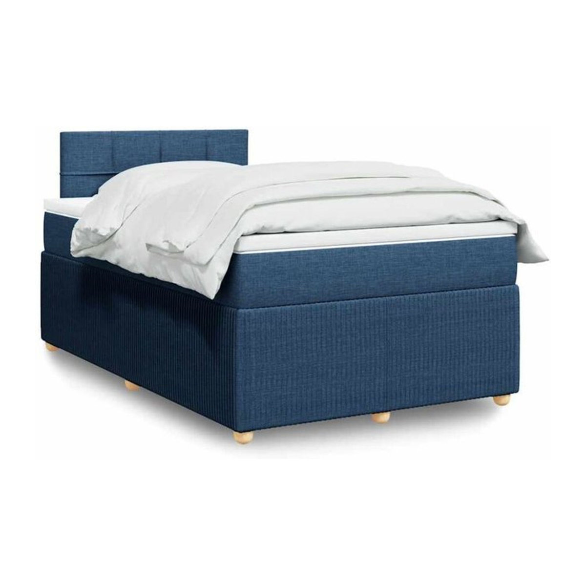 Vidaxl Boxspringbett mit Matratze in Blau aus Stoff B/T/H: 190 x 120 x 100,5 cm - Bild 1