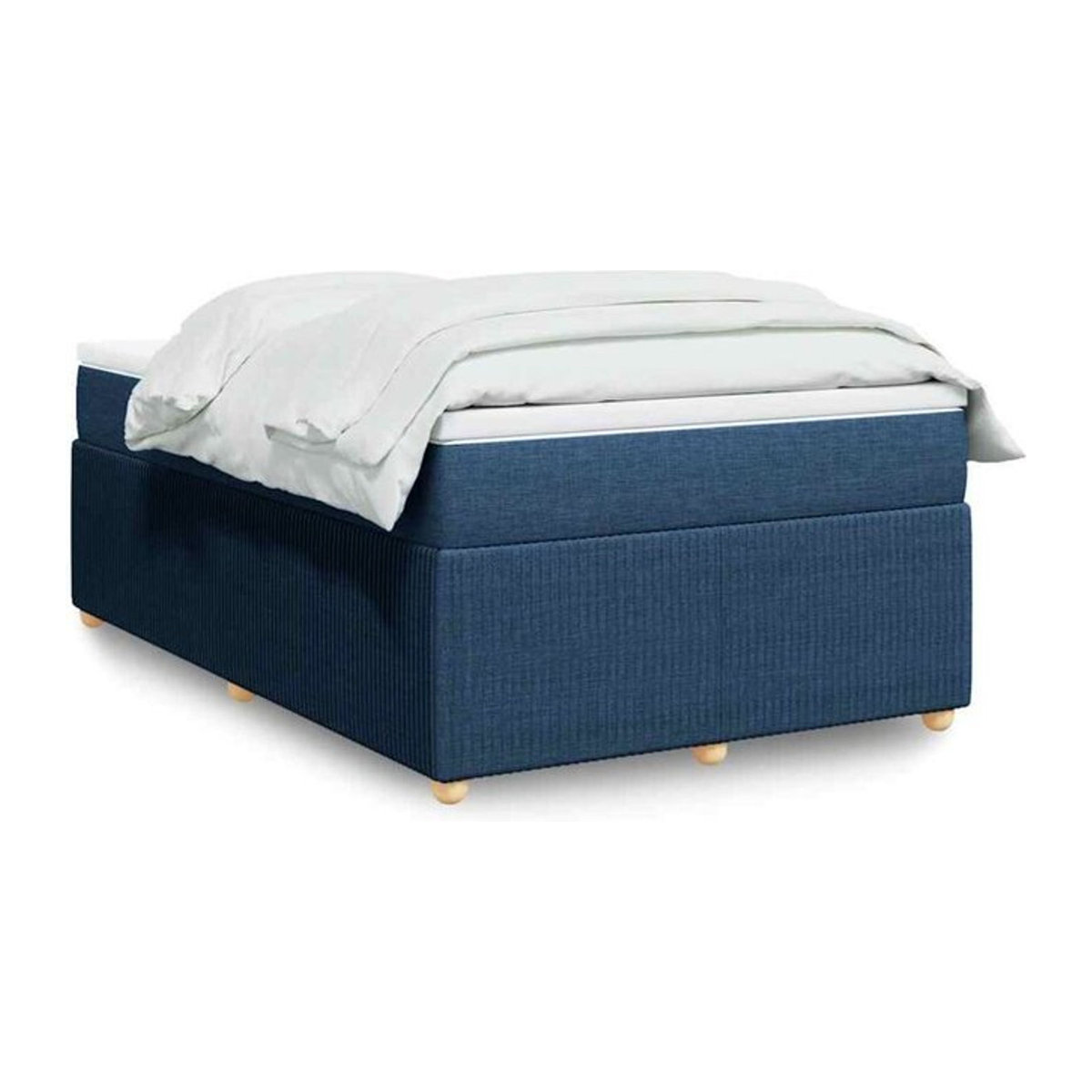 Vidaxl Boxspringbett mit Matratze in Blau aus Stoff, B/T/H: 190 x 120 x 46 cm - Bild 1