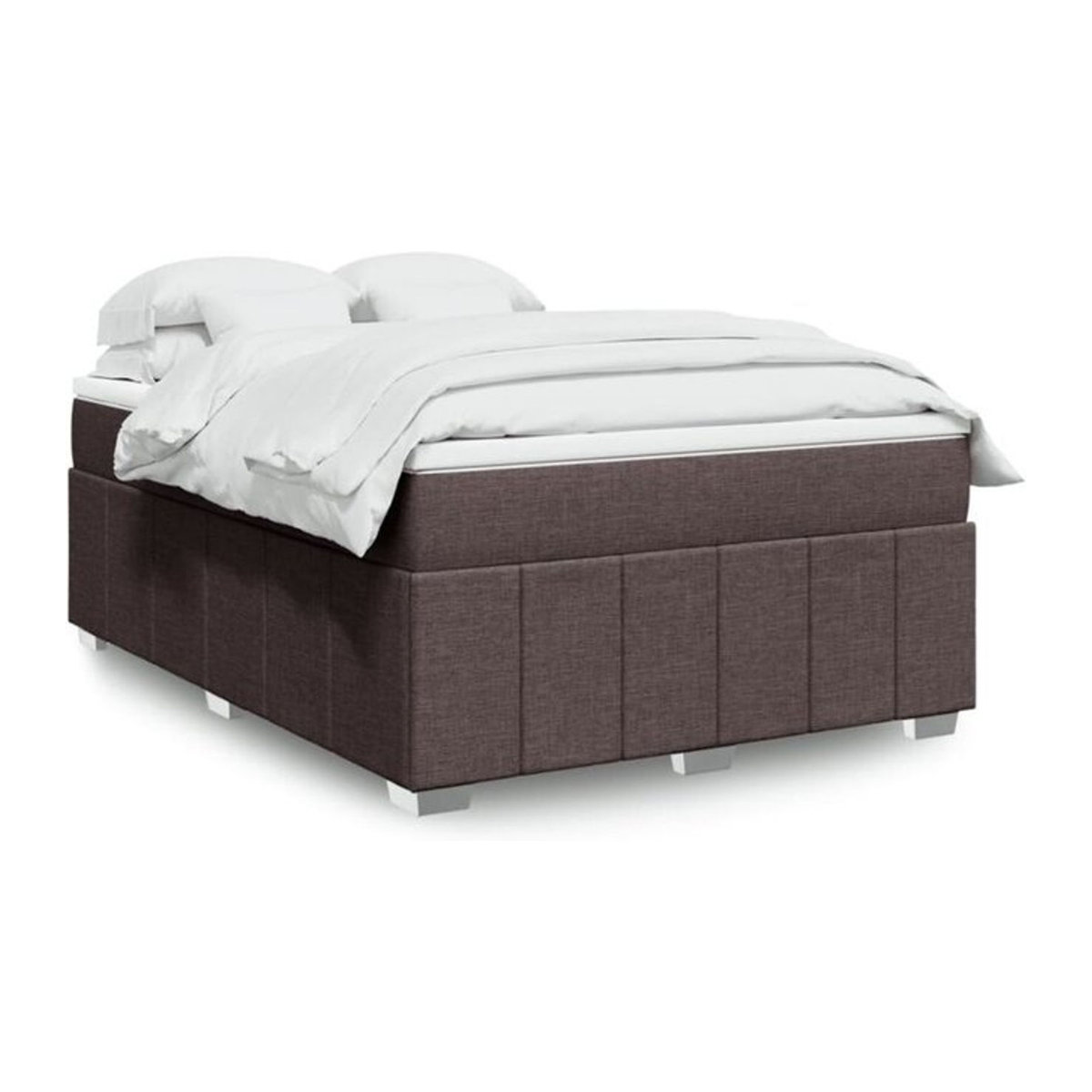 Vidaxl Boxspringbett mit Matratze in Braun aus Stoff, B/T/H: 140 x 200 cm - Bild 1