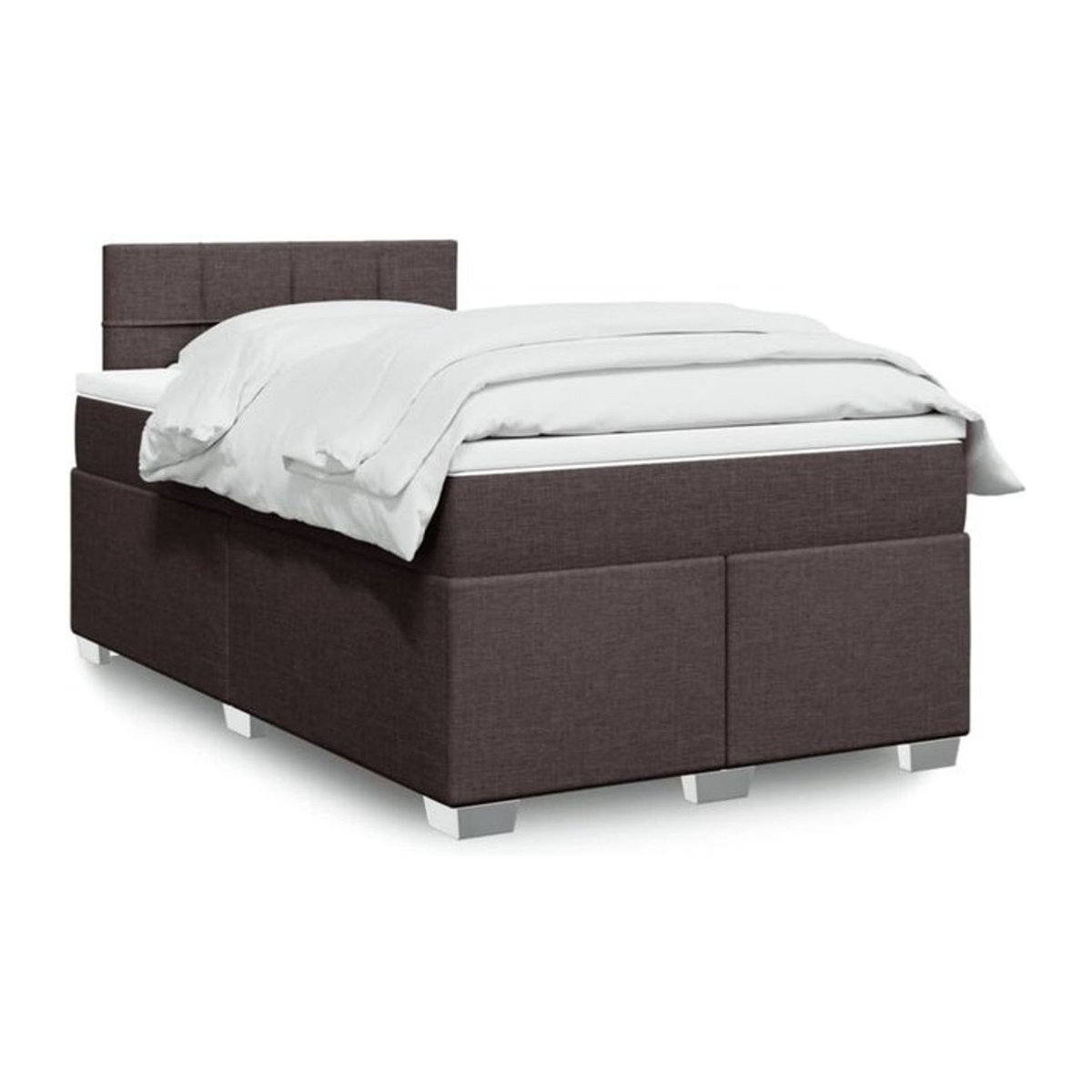 Vidaxl Boxspringbett mit Matratze in Braun aus Stoff, B/T/H: 190 x 120 x 100,5 cm - Bild 1