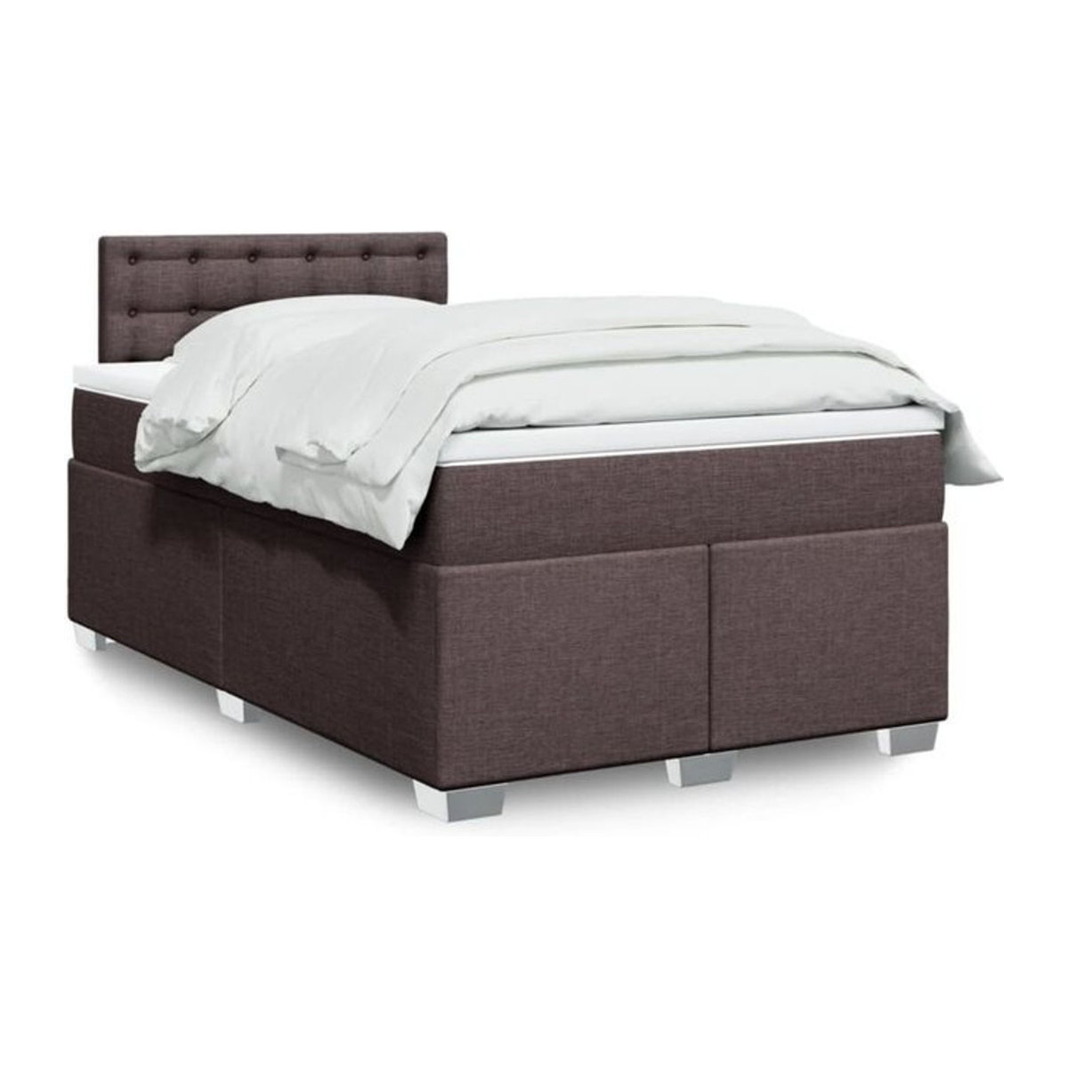 vidaxl Boxspringbett mit Matratze in Braun aus Stoff, B/T/H: 190 x 120 x 100,5 cm - Bild 1