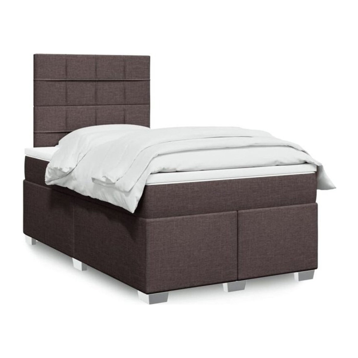 Vidaxl Boxspringbett mit Matratze in Braun aus Stoff, B/T/H: 190 x 120 x 150,5 cm - Bild 1