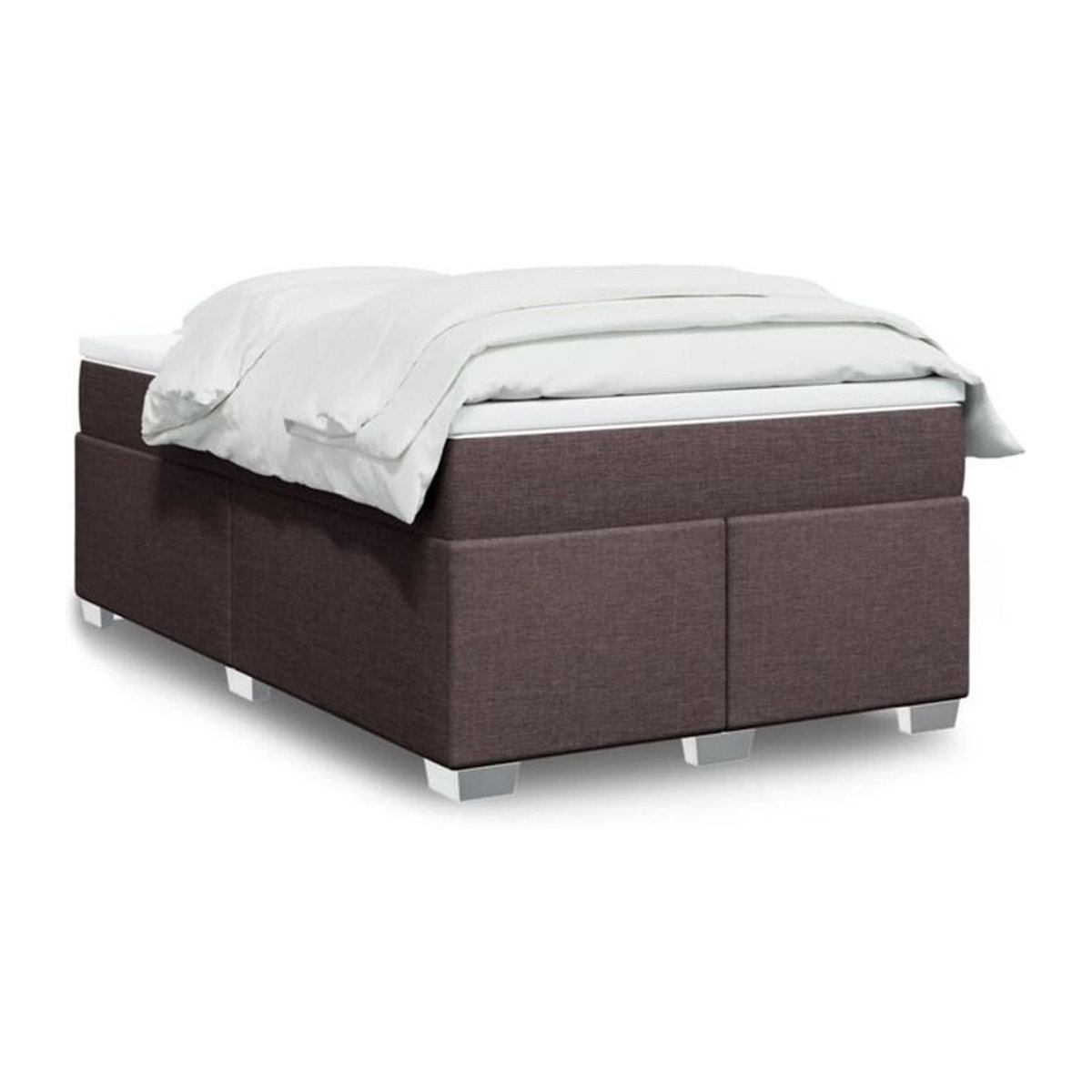 Vidaxl Boxspringbett mit Matratze in Braun aus Stoff, B/T/H: 190 x 120 x 46 cm - Bild 1