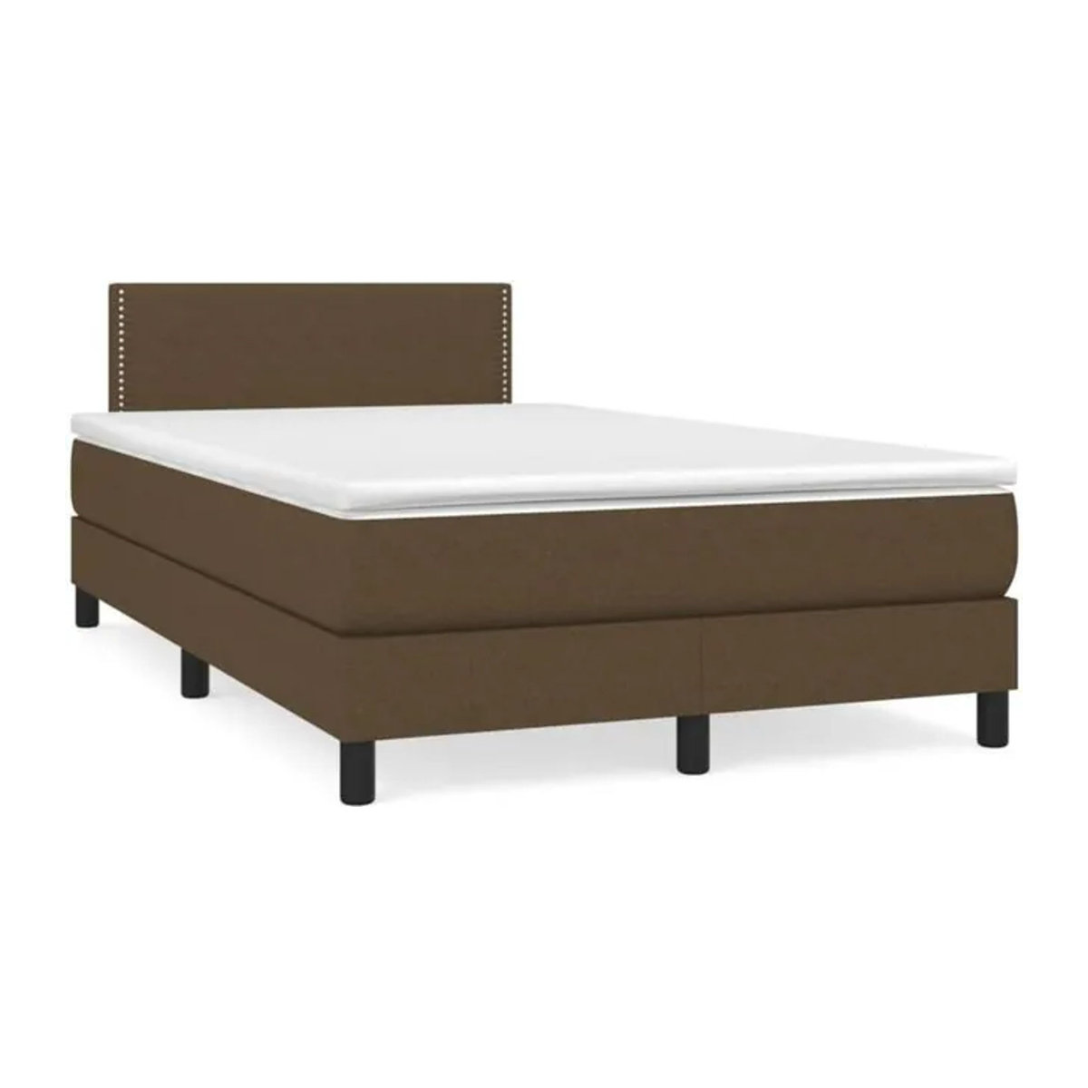 vidaxl Boxspringbett mit Matratze in Braun aus Stoff, B/T/H: 190 x 120 x 78 cm - Bild 1