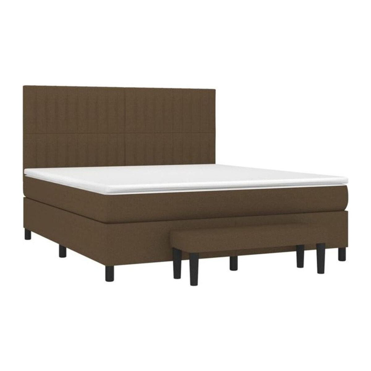 Vidaxl Boxspringbett mit Matratze in Braun aus Stoff und Holzwerkstoff, B/T: 180 x 200 cm - Bild 1