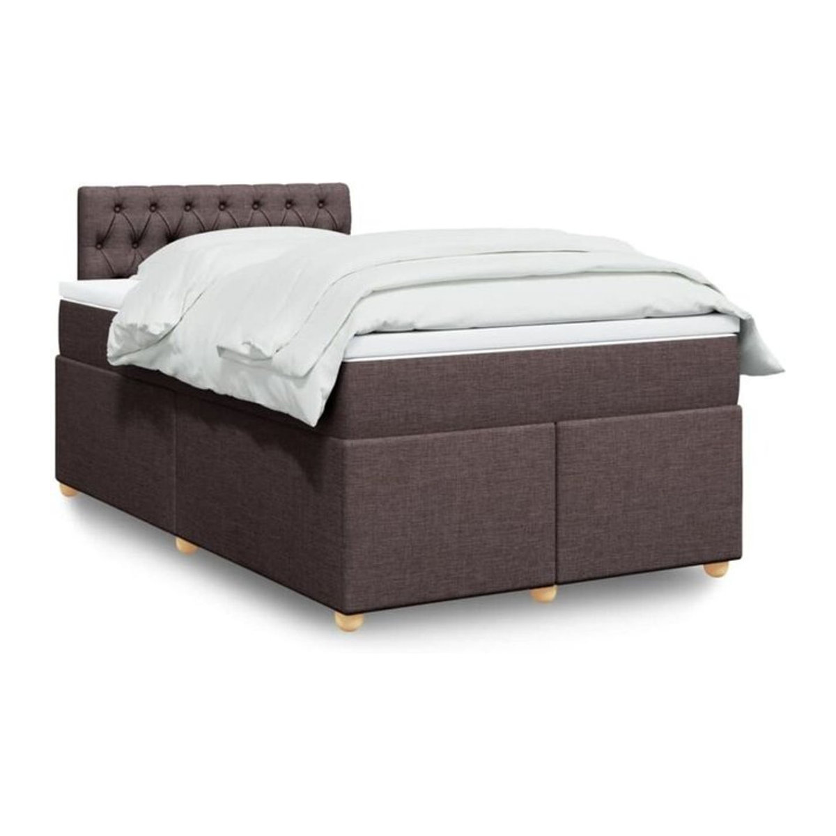 Vidaxl Boxspringbett mit Matratze in Braun aus Stoff und Holzwerkstoff, B/T/H: 200 x 120 x 100,5 cm - Bild 1