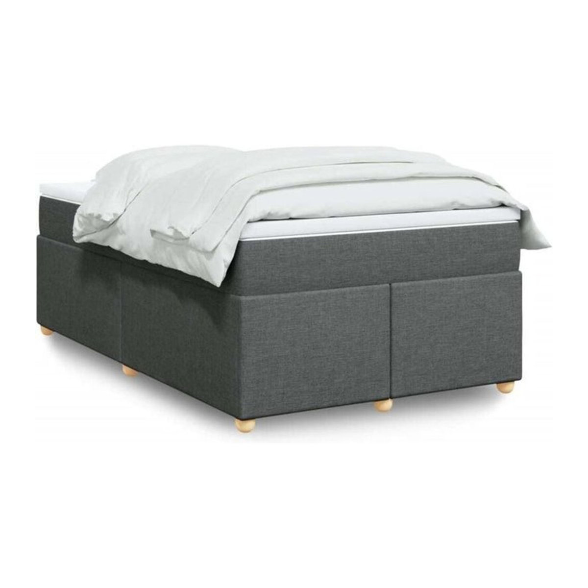 Vidaxl Boxspringbett mit Matratze in Grau aus Stoff, B/T: 120 x 200 cm - Bild 1