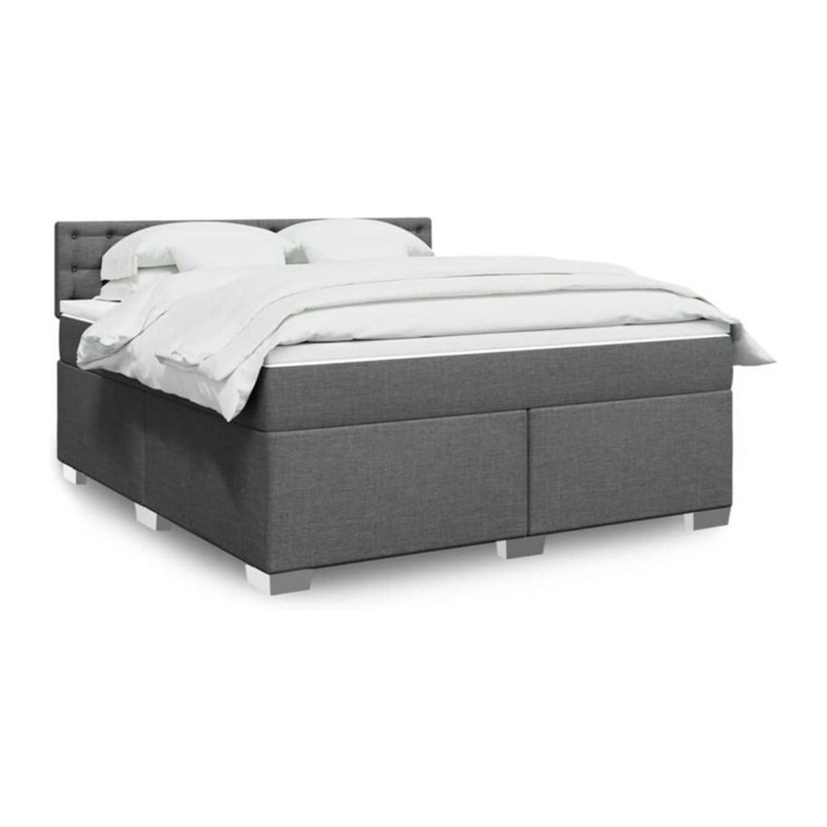 Vidaxl Boxspringbett mit Matratze in Grau aus Stoff B/T/H: 180 x 200 x 100,5 cm - Bild 1