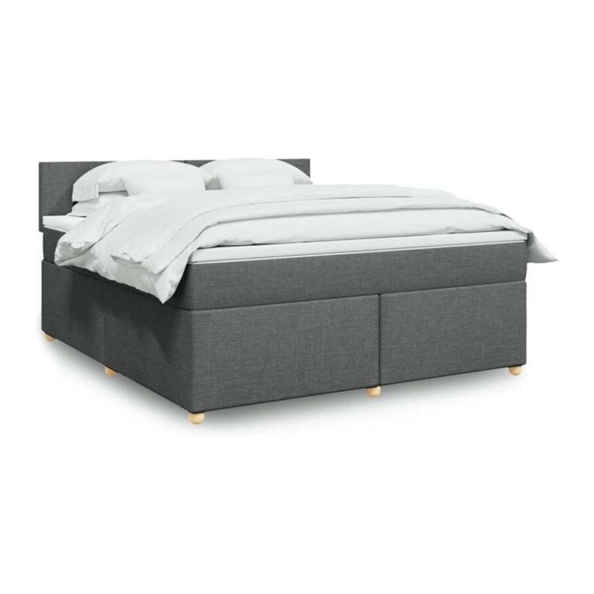 Vidaxl Boxspringbett mit Matratze in Grau aus Stoff, B/T/H: 180 x 200 x 100,5 cm - Bild 1