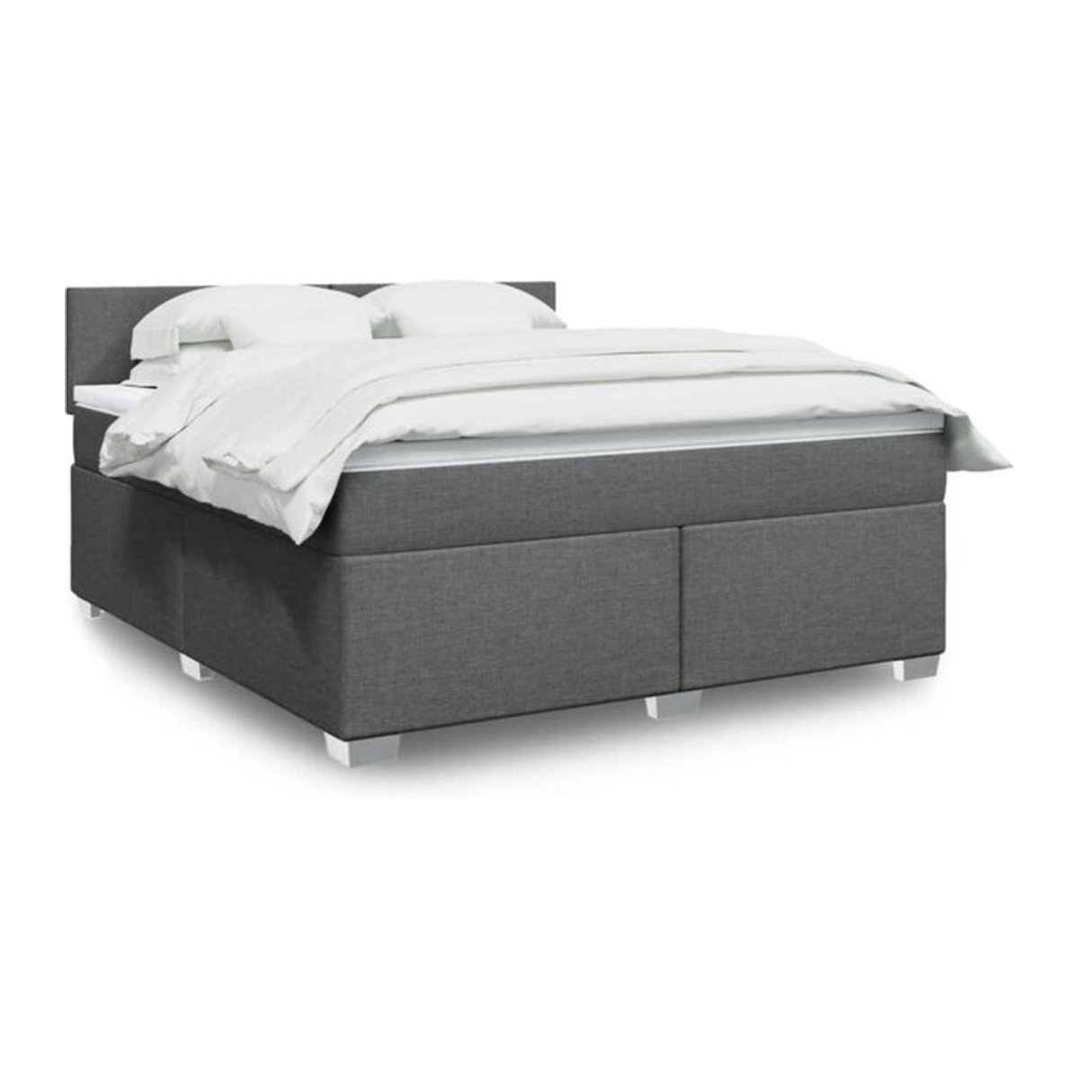 Vidaxl Boxspringbett mit Matratze in Grau aus Stoff mit B/T/H: 180 x 200 x 100,5 cm - Bild 1