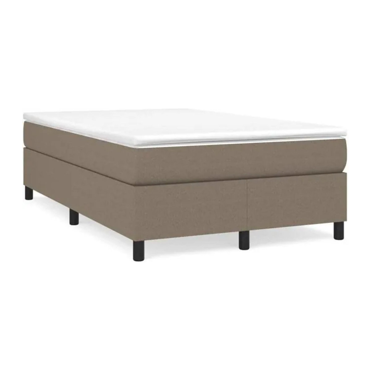 vidaxl Boxspringbett mit Matratze in Taupe meliert aus Stoff, B/T: 120 x 190 cm - Bild 1