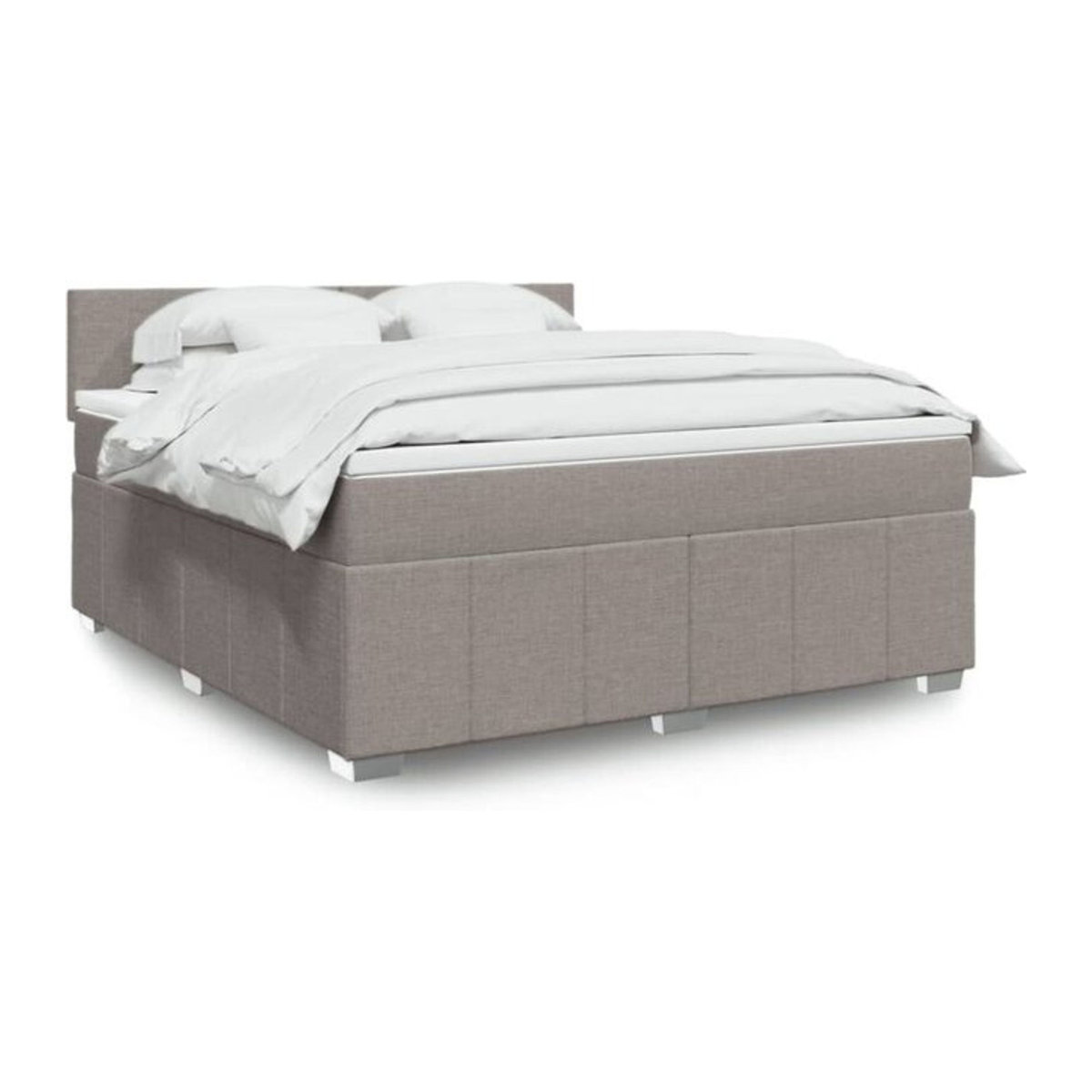Vidaxl Boxspringbett mit Matratze in Taupe meliert aus Stoff, B/T/H: 180 x 200 x 100,5 cm - Bild 1