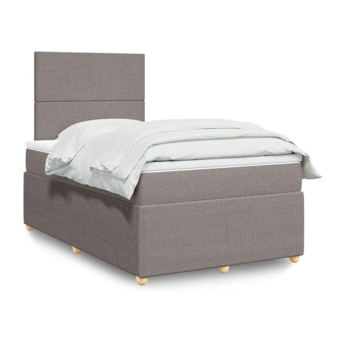 vidaxl Boxspringbett mit Matratze in Taupe meliert Stoff B/T/H: 120 x 190 x 150,5 cm - Bild 1