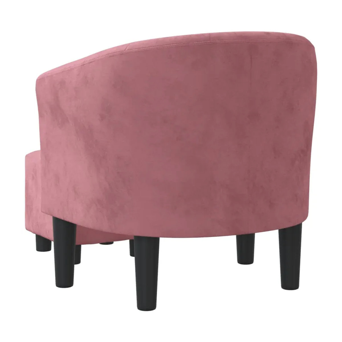 Vidaxl Clubsessel mit Hocker in Rosa mit Samtbezug im modernen Design - Bild 3