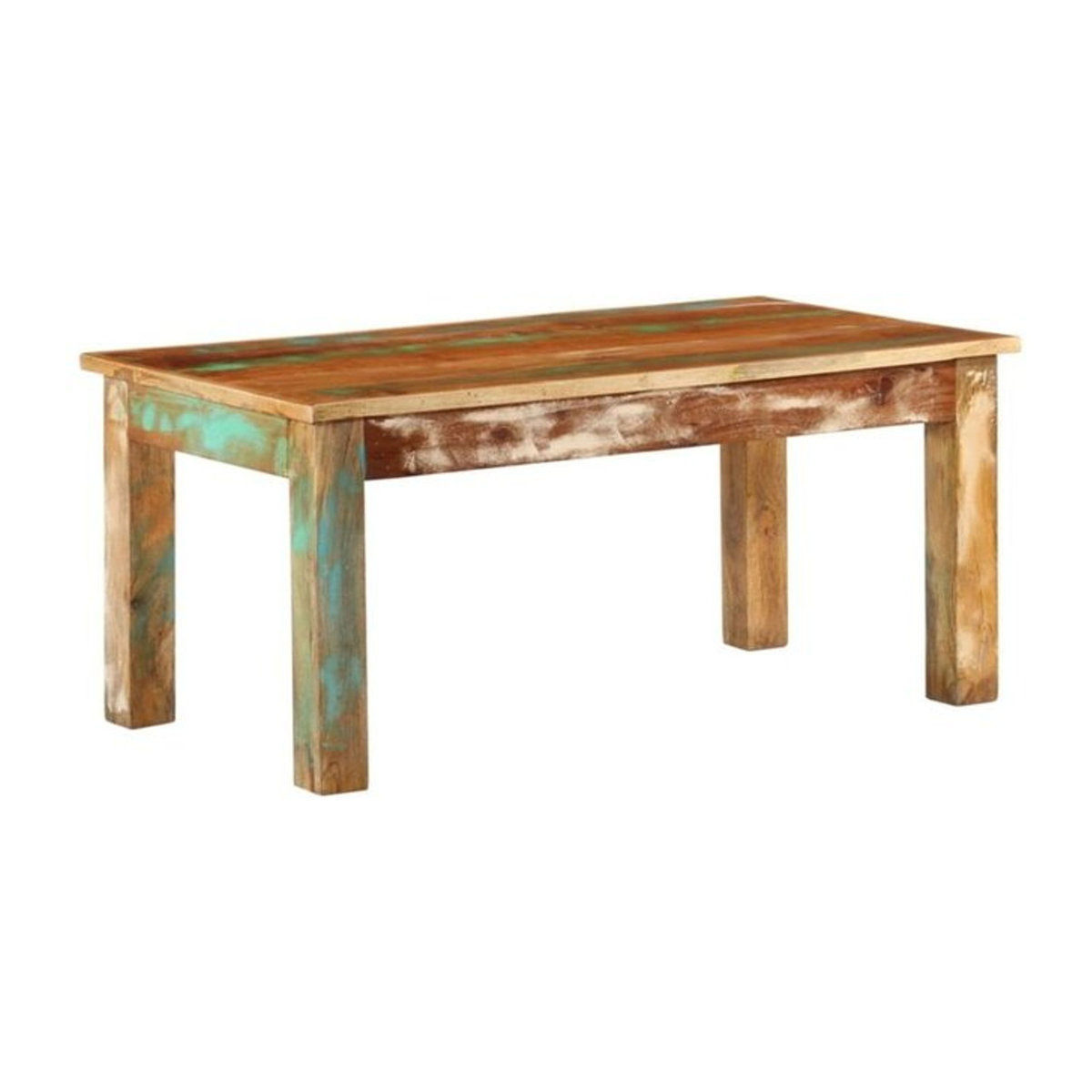 Vidaxl Couchtisch aus Massivholz im Retro-Landhausstil, Rechteckig, B/T/H: 100 x 55 x 45 cm - Bild 1