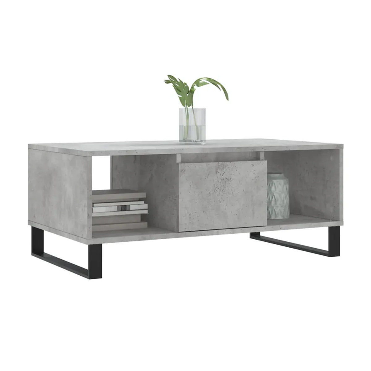 Vidaxl Couchtisch im Industrial Design, Grau, B/T/H: 90 x 50 x 36,5 cm - Bild 3