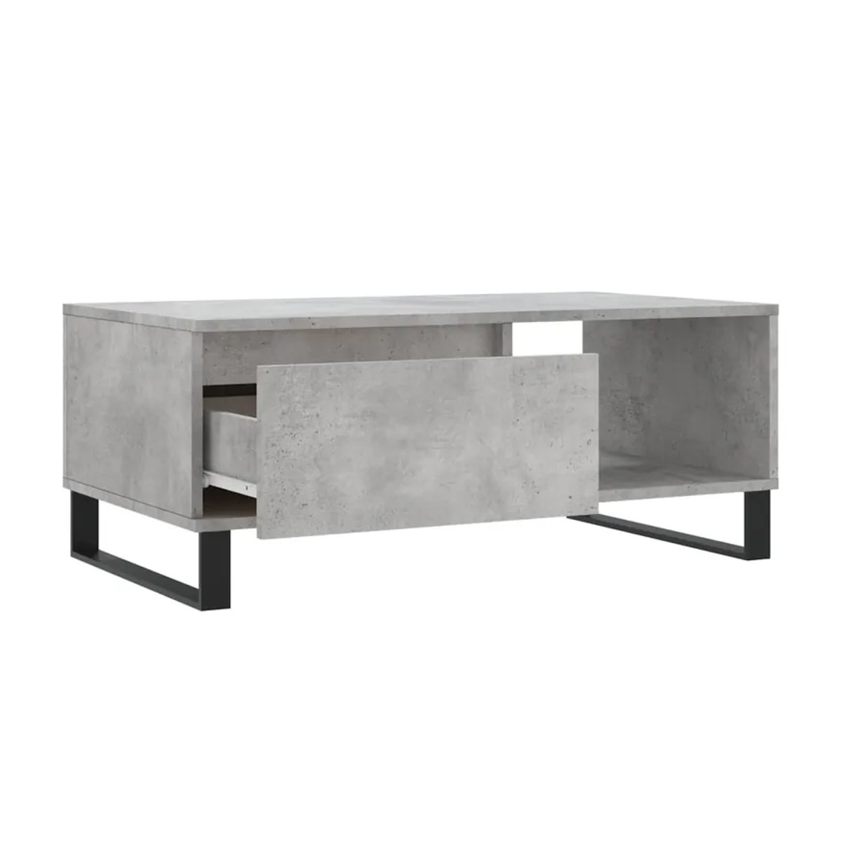 Vidaxl Couchtisch im Industrial Design, Grau, B/T/H: 90 x 50 x 36,5 cm - Bild 2