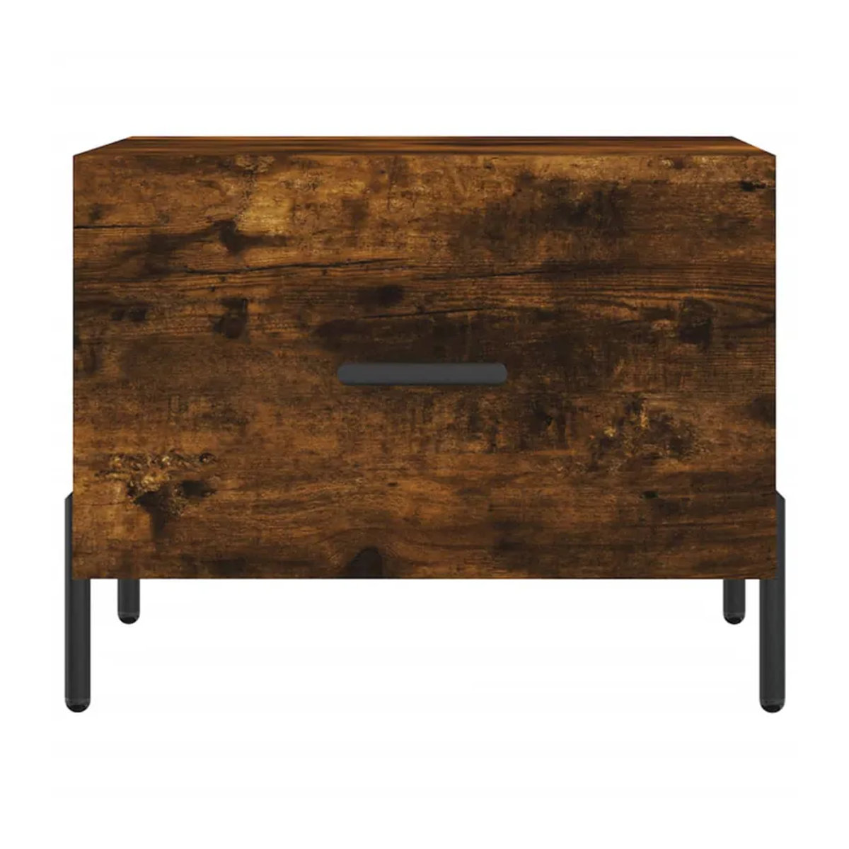Vidaxl Couchtisch Set 2 Stück im Industrial Design aus Holzwerkstoff und Metall, Räuchereiche Braun, B/T/H: 50 x 50 x 40 cm - Bild 5