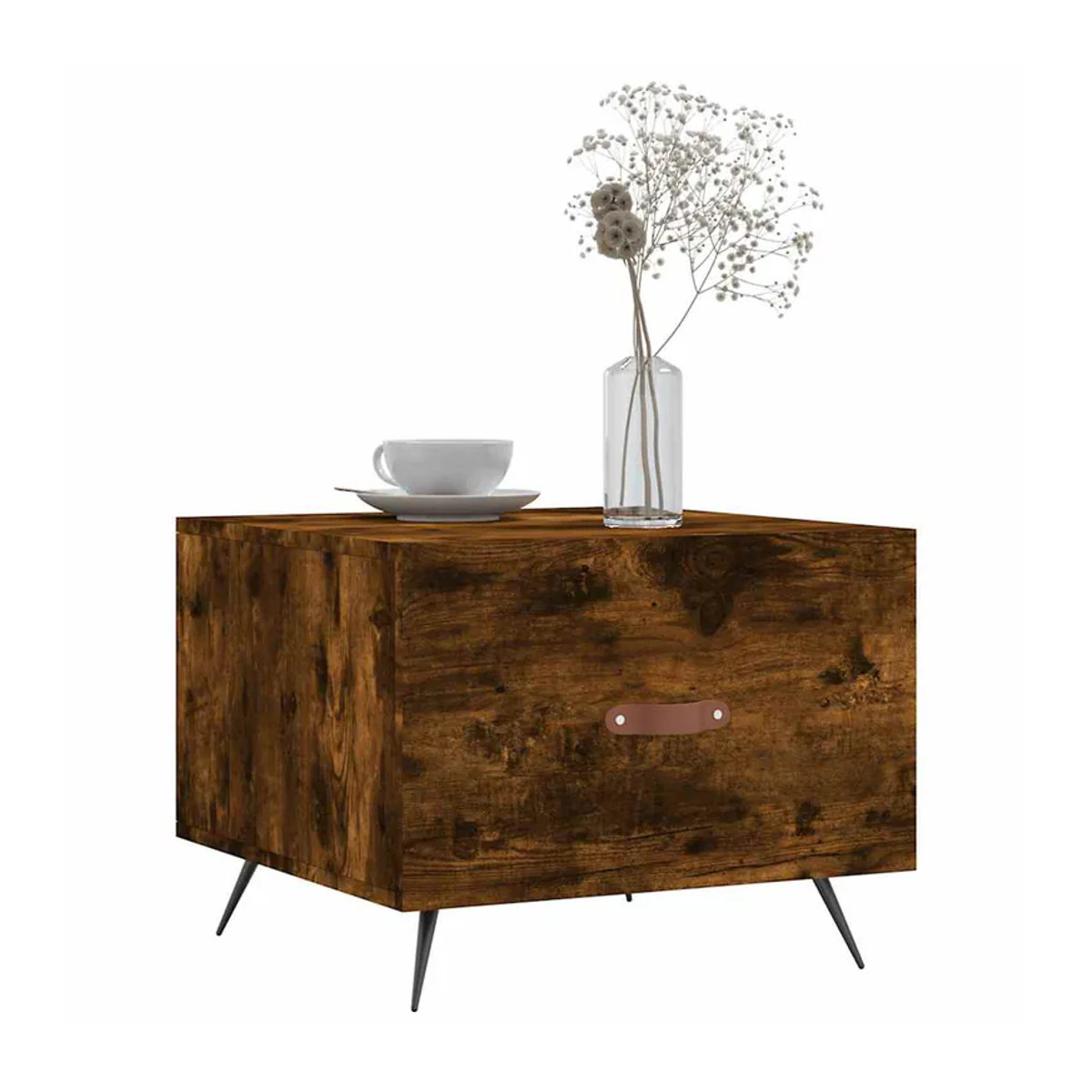 vidaxl Couchtisch Set aus 2 Stück im Industrial Design, Farbe Braun, B/T/H: 50 x 50 x 40 cm - Bild 1