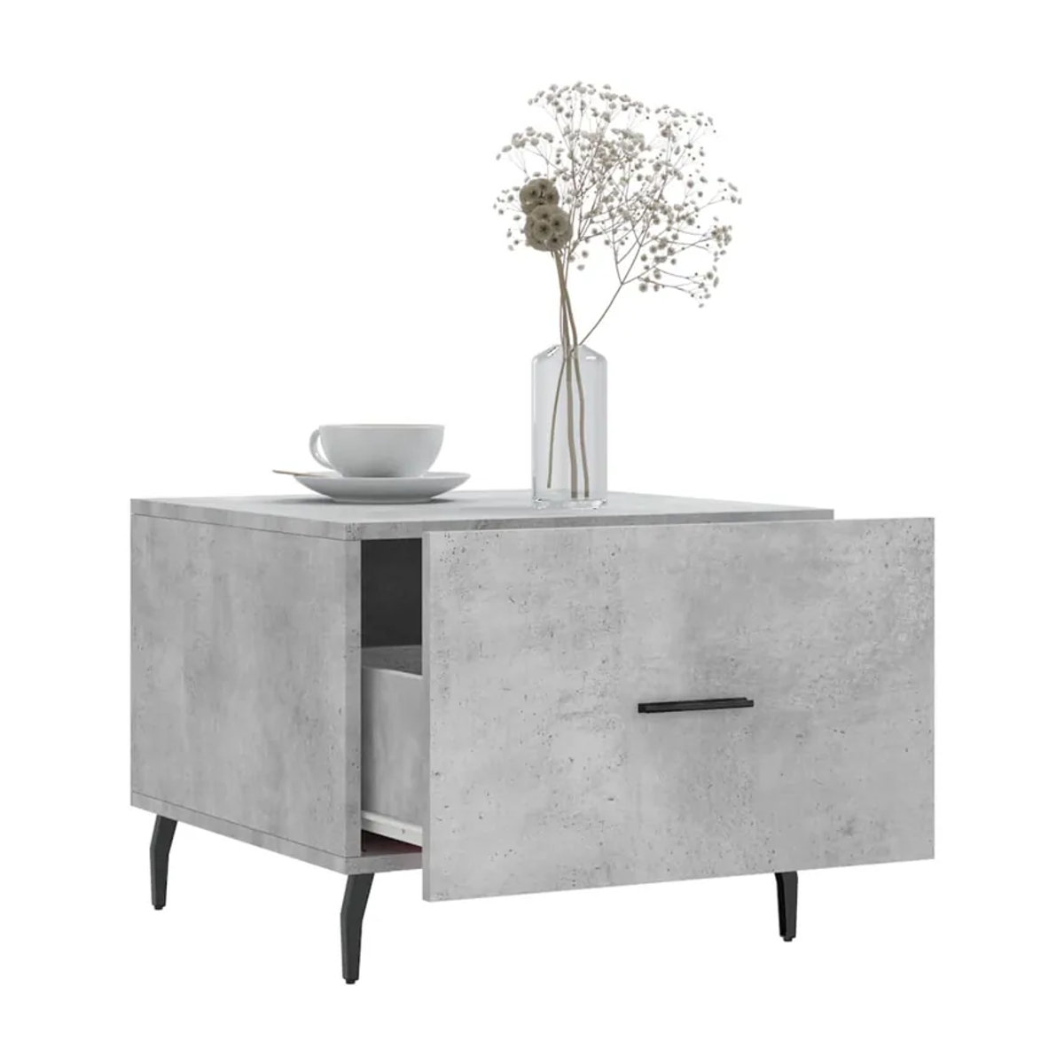 Vidaxl Couchtisch Set aus 2 Stück in Grau im Industrial Design, quadratisch, B/T/H: 50 x 50 x 40 cm - Bild 1