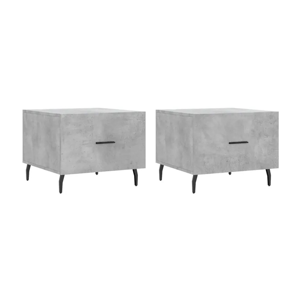 Vidaxl Couchtisch Set aus 2 Stück in Grau im Industrial Design, quadratisch, B/T/H: 50 x 50 x 40 cm - Bild 2